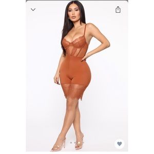 Fashion nova copper skin tight romper